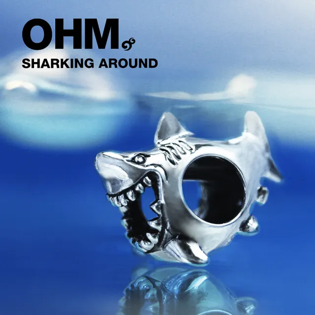 【OHM Beads】Sharking Around(歐姆串珠;銀墜珠;925純銀)