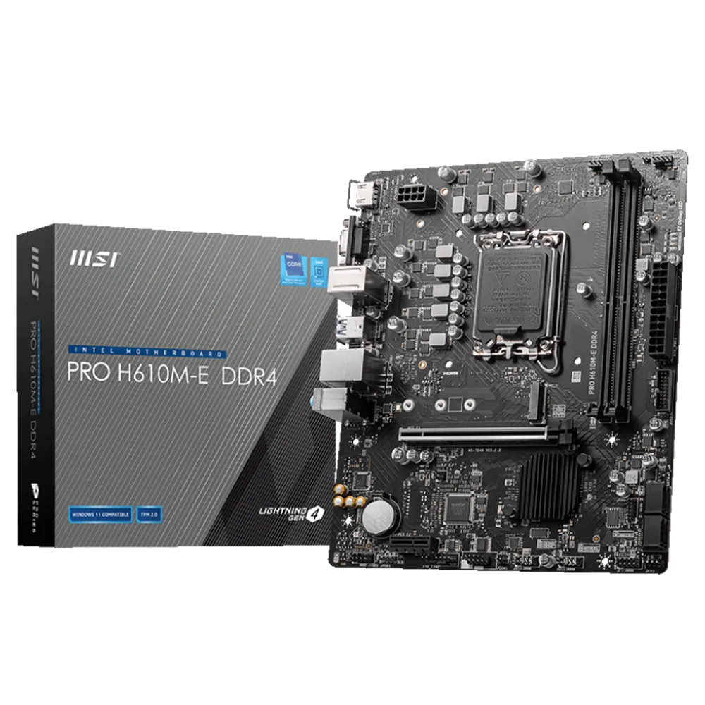 【Intel 英特爾】Intel Core i5-12400F CPU+微星 H610M-E 主機板+8G DDR4-3200記憶體(六核心超值組合包)