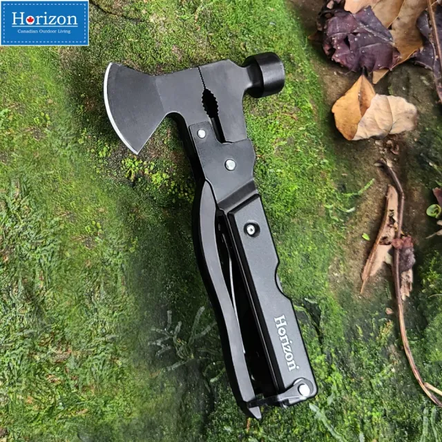 【Horizon 天際線】萬夫莫敵黑化野營工具斧 Blazer Hammer(多功能萬用斧/迷你402不鏽鋼斧)
