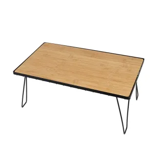 戶外輕便型摺疊桌/露營桌(網格桌+竹木板)