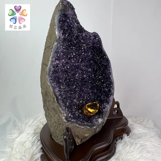 【恬芯晶品】8.3kg頂級烏拉圭紫水晶財位擺設wa1(紫水晶洞招財招貴人開運玄關風水擺件鎮宅擋煞水晶洞)