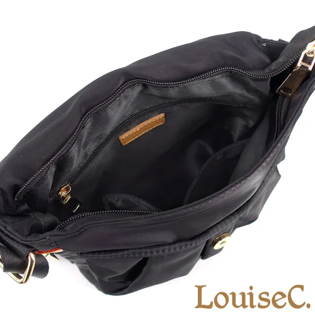 【LouiseC.】雙11 Tree House 牛皮+輕盈尼龍翻蓋肩背斜背馬鞍防水包-2色(真皮包包 CC889158219)