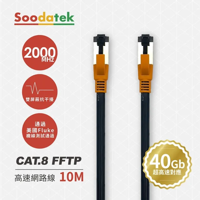 【Soodatek】CAT.8 10M 40GPS 網路線