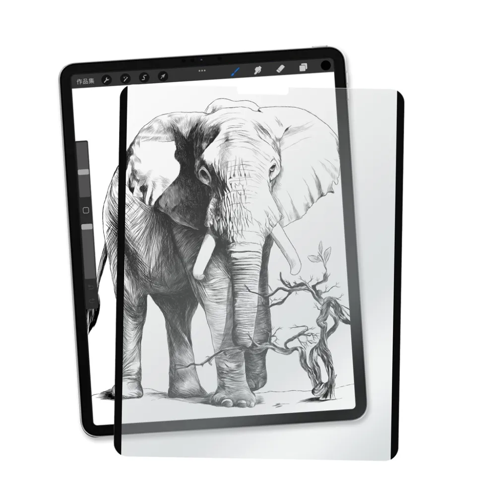 【aibo】iPad Pro 3/4/5適用 磁吸可拆卸類紙膜(附收納夾-12.9吋)