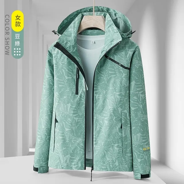 【米蘭精品】現貨+預購 衝鋒衣連帽夾克(印花輕盈防風耐磨男女衝鋒外套8色74db27)
