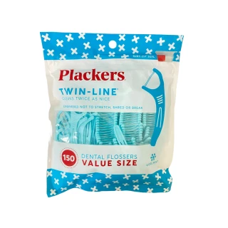 【美國 Plackers】派樂絲雙線倍潔亮白牙線棒 150支裝