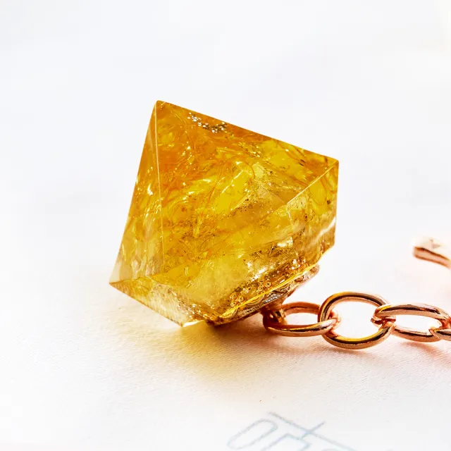 【咕咕好運GoodGoodLuck】奧罡能量鑰匙圈-黃水晶+黃髮晶《含開光》│聚焦你的意念(#招財運 #事業運)
