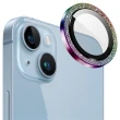【Ayss】iPhone 14 Plus 6.7吋 金屬邊框包覆式鏡頭保護貼(細砂閃鑽/9H硬度/AR光學/抗指紋-2入-炫彩)