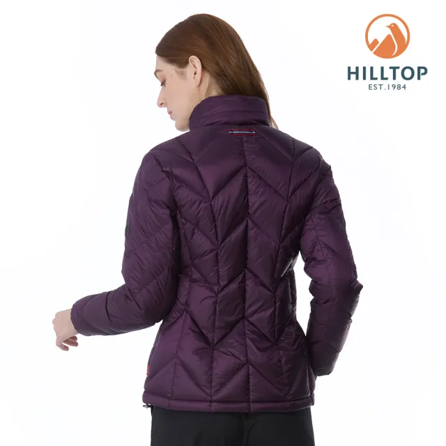 【Hilltop 山頂鳥】羽絨短大衣 （可銜接GORE-TEX外件） 女款 深紫｜PF22XF17ECJ0