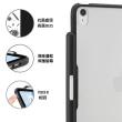 【Pipetto】2022 第10代 10.9 吋 Origami Pencil多角度多功能內建筆槽透明背蓋保護套-黑色(iPad 第10代)