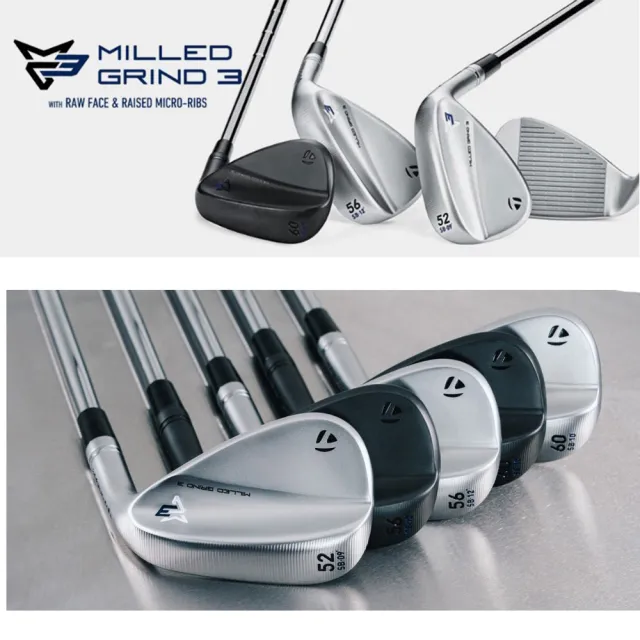 TaylorMade】MG3 Milled Grind 第3代Wedge 挖起桿銀白色和黑色(生鐵桿