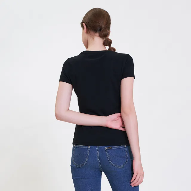 【Lee】出清品-女裝 短袖T恤 / 印花皮牌 小LOGO 共2色 標準版型 / 101+ 系列(LL220353726 / LL220353K11)