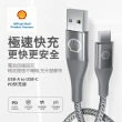 【SHELL 殼牌】USB-A to USB-C反光充電傳輸線 1M(CB-AC023)