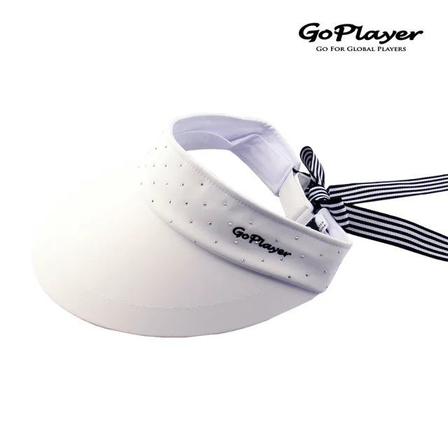 【GoPlayer】女高爾夫中空遮陽帽-黑.白(中空帽 空心帽 遮陽帽 防曬帽)