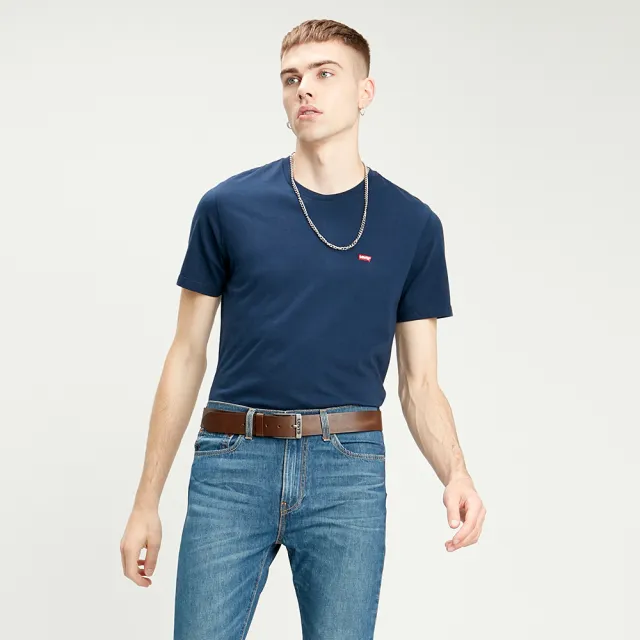 【LEVIS 官方旗艦】男款 真皮皮帶 / 精工Logo釦頭 深棕 熱賣單品 38016-0018