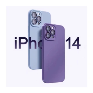 【LOYALTY】iPhone14Plus/14Pro/14ProMax純色矽膠自帶鏡頭膜鏡頭全包覆手機保護殼 6色