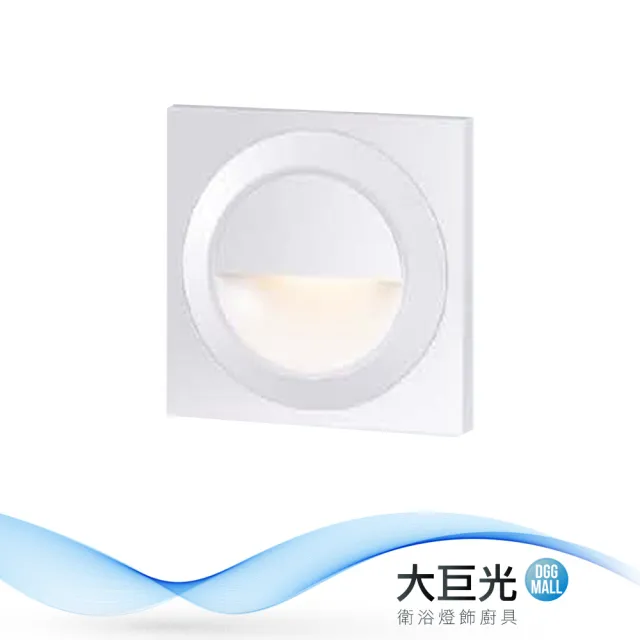【大巨光】時尚風- LED 1.5W 崁入型壁燈-小(MG-3712A/MG-3712B/MG-3712C/MG-3712D)