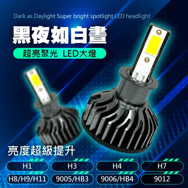 超亮聚光LED大燈_F2車燈-6000K白光_多種規格(H1/H3/H4/H7/H8/H9/H11/9005/9006/HB3/HB4/9012 一對裝)
