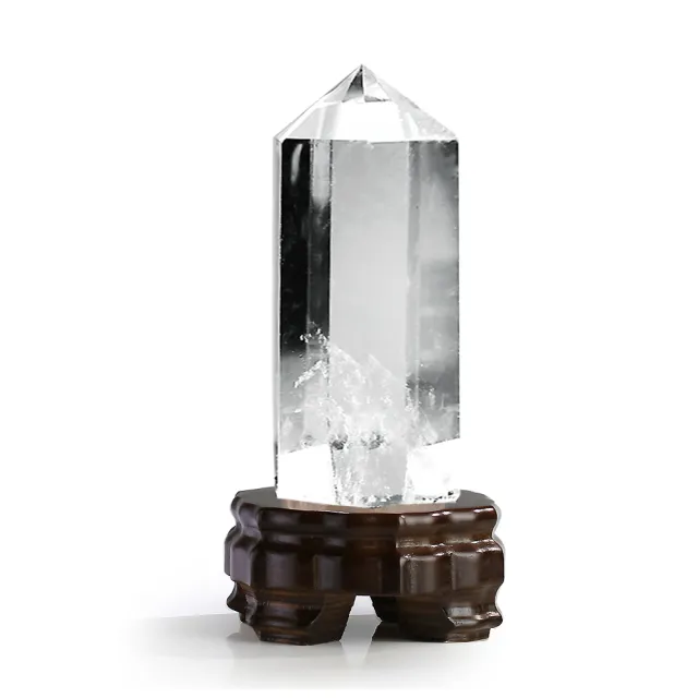 開運方程式】天然透亮體白水晶柱T3(420-520g白晶柱的能量較尖銳集中