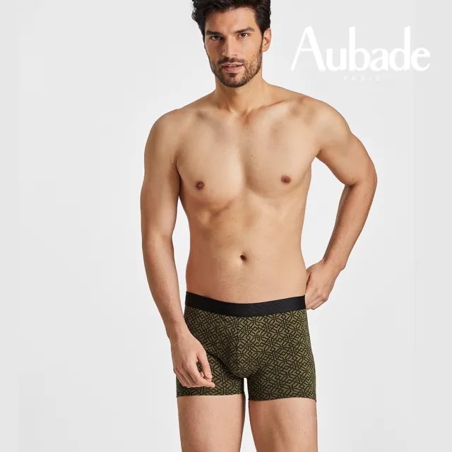 【Aubade】長版頂級莫代爾棉 彈性四角男褲 平口褲(Cannage-2224)