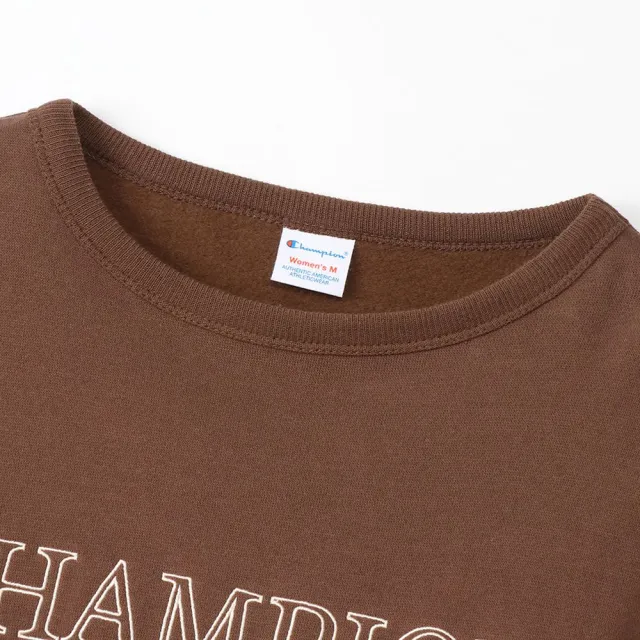 【Champion】官方直營 女款Womens Logo 寬袖大學長袖Tee-棕色(CW-S004-860)