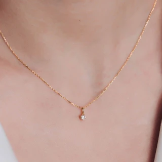 【Olivia Yao Jewellery】18K最高成色F級15分淨白無暇圓鑽項鍊 18K金項鍊 鑽石項鍊(Haute Collection)