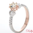 【DOLLY】0.30克拉 14K金求婚戒完美車工鑽石戒指(059)