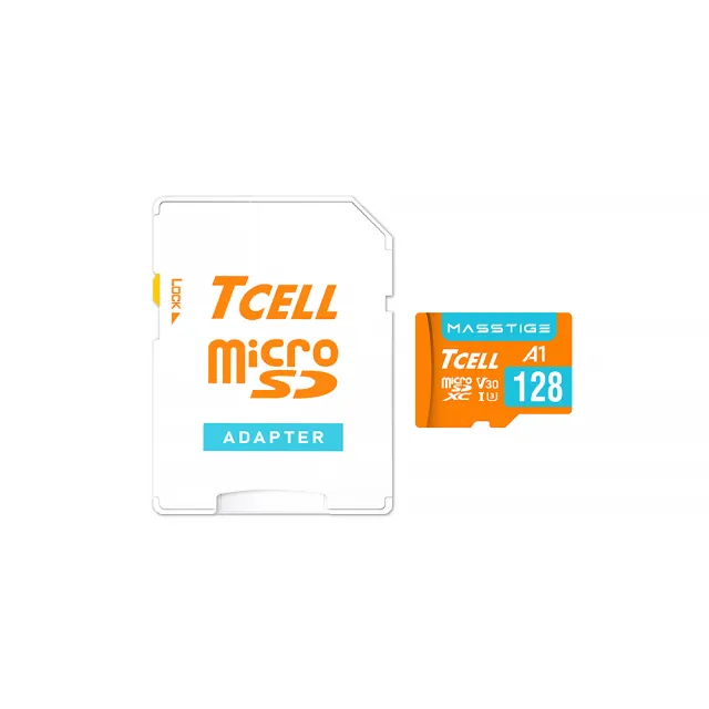 【TCELL 冠元】2入組-MASSTIGE A1 microSDXC UHS-I U3 V30 100MB 128GB 記憶卡