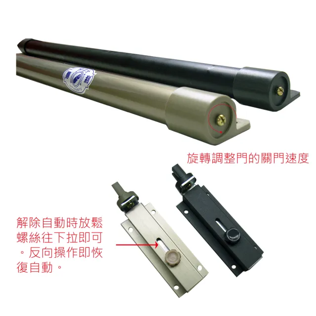 開吉合專利自動拉門關門器 橫拉自動關門器 氣壓式門弓器(紗門關門器 鋁門關門器 氣壓式自動關門器)