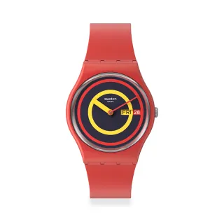 【SWATCH】CONCENTRIC RED 經典手錶/男錶/女錶/瑞士製造 SO28R702(34mm)