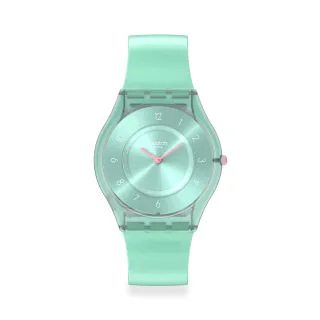 【SWATCH】PASTELICIOUS TEAL 超薄手錶/男錶/女錶/瑞士製造 SS08L100(34mm)