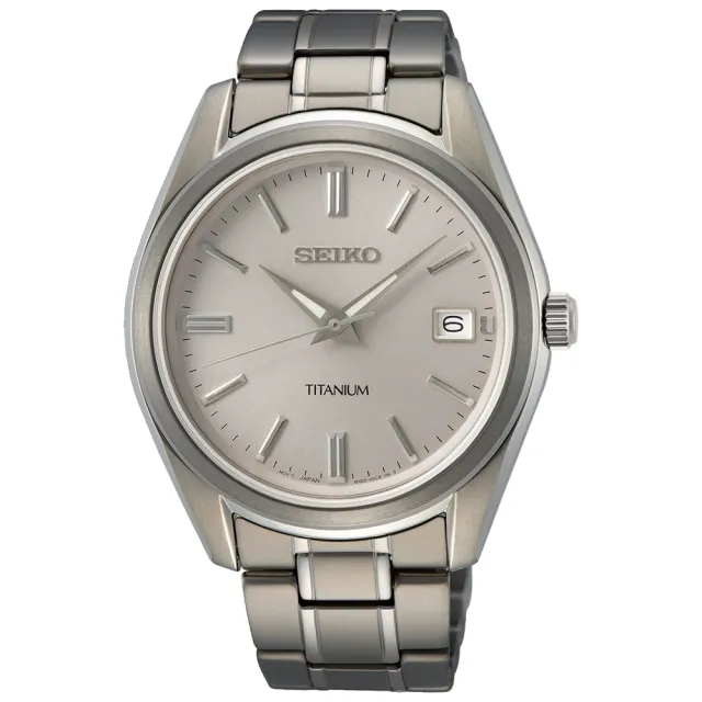 【SEIKO 精工】CS 都會簡約鈦金屬大三針時尚男錶-銀/40mm 送禮 禮物(SUR369P1/6N52-00B0S)