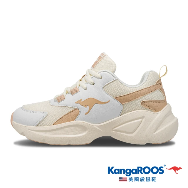 KangaROOS 美國袋鼠鞋 女 SIENA 潮流運動老爹鞋(奶茶-KW31798)