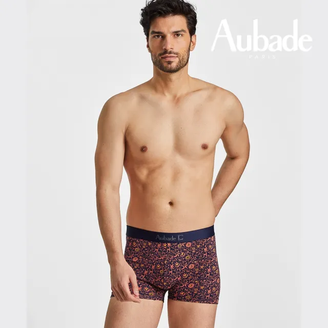 【Aubade】長版頂級莫代爾棉 彈性四角男褲 平口褲(波西米亞-2221)