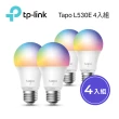 (四入組)【TP-Link】Tapo L530E 1600萬色 多彩調節 8.7W 節能LED Wi-Fi 全彩智能燈泡(支援Google音箱)