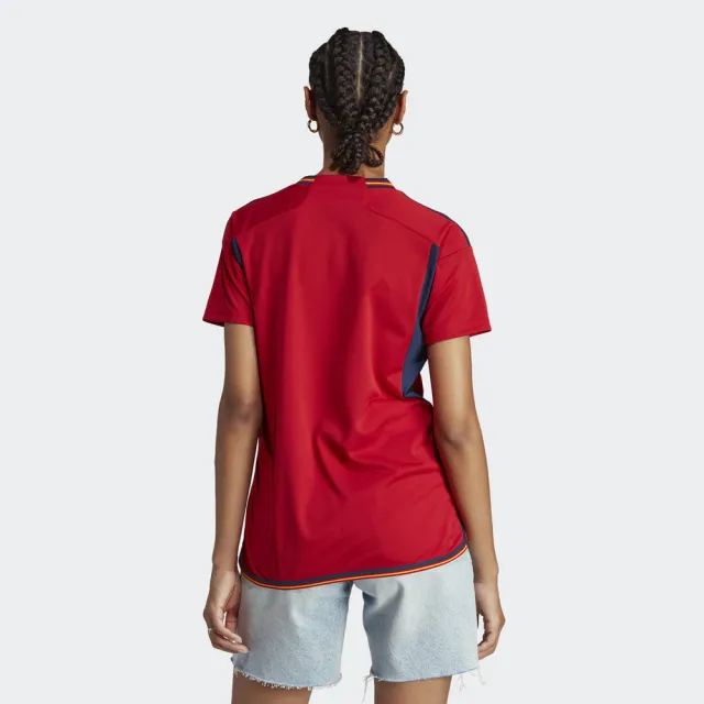 【adidas 官方旗艦】世界盃西班牙國家隊主場足球短袖球衣 女 HF1409
