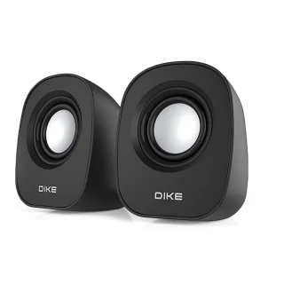 【DIKE】輕巧圓弧2.0喇叭USB供電音箱 二件式專業擴大音響(便利使用攜帶)