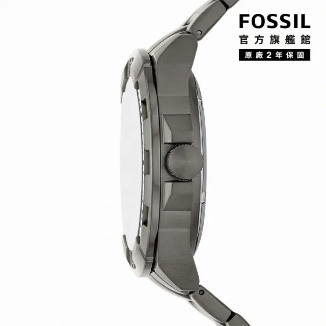 【FOSSIL 官方旗艦館】Bronson 鎗銃武士鏤空機械手錶 槍灰色不鏽鋼鍊帶 44MM ME3218