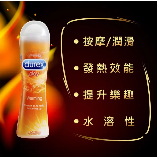 【Durex杜蕾斯】★特級/熱感/蘆薈潤滑液1入(50ml 水性)