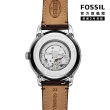【FOSSIL 官方旗艦館】Townsman 城市雅痞藍面機械男錶 棕色真皮錶帶 手錶 44MM ME3110
