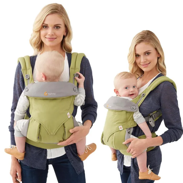 【Ergobaby】爾哥寶寶360度四向嬰童背帶-青蘋綠(嬰兒揹帶 新生兒雙肩背帶 嬰兒外出 寬腰帶揹巾)