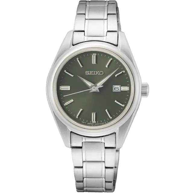 【SEIKO 精工】CS系列 墨綠面 經典簡約情人對錶/SK027(6N52-00A0G+6N22-00K0G)