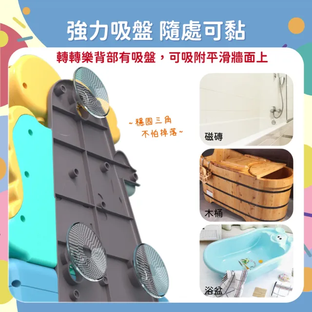 【OhBabyLaugh】水車轉轉樂(兒童戲水玩具/洗澡玩具/玩水玩具/吸盤玩具/轉轉水車玩具)