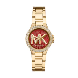 【Michael Kors 官方直營】Camille 璀璨經典LOGO女錶 金色不鏽鋼鍊帶 33MM MK7196 雙12限定