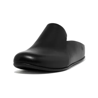 【FitFlop】CHRISSIE II HAUS LEATHER SLIPPERS易穿脫舒適便鞋-女(靚黑色)