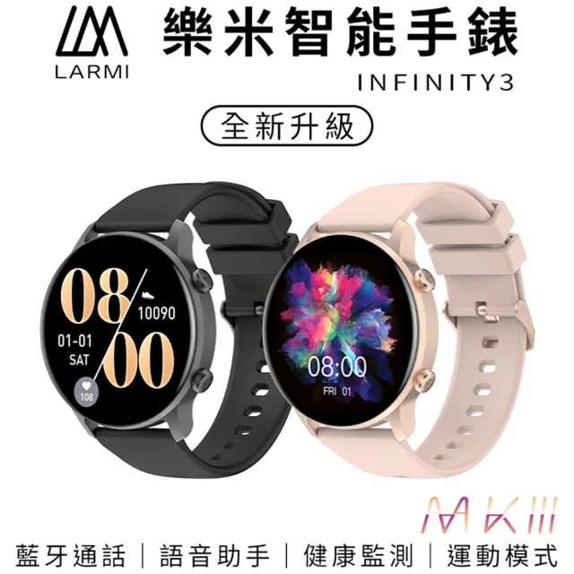 【LARMI 樂米】INFINITY 3 智能手錶 KW102(1.28英吋 TFT屏)