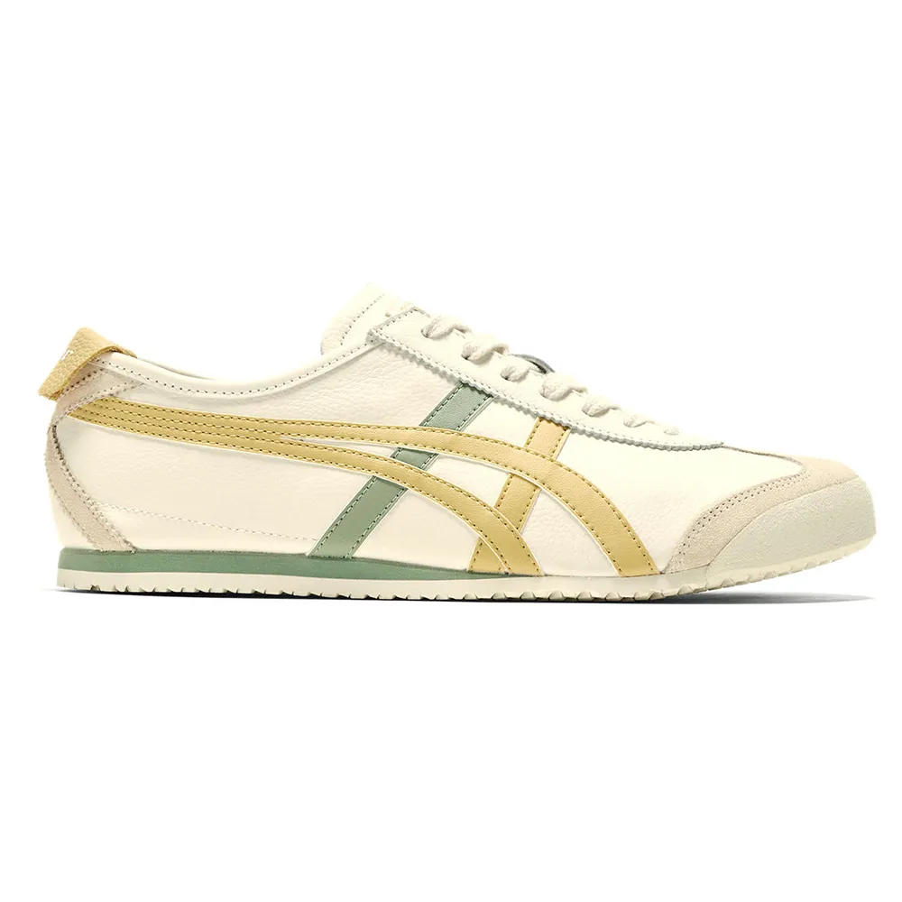 【Onitsuka Tiger】Onitsuka Tiger鬼塚虎-黃綠線條MEXICO 66 休閒鞋(1183A201-120)