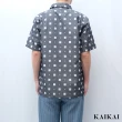 【KAI KAI】隙線格拉鍊短袖襯衫(男款/女款 拉鍊襯衫 拼接設計 牛仔洞格縫線)