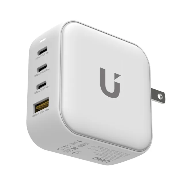 【UKKO】GaN 100W 氮化鎵急速充電器(GaN USB-C/USB 3C1A PD快充)