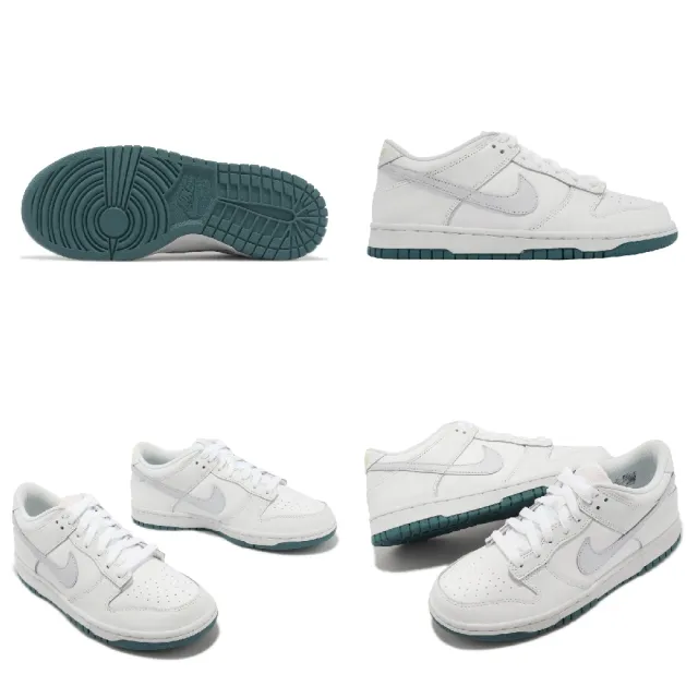 【NIKE 耐吉】Dunk Low GS 大童鞋 女鞋 白 莫藍迪綠 White Grey Teal(FD9911-101)